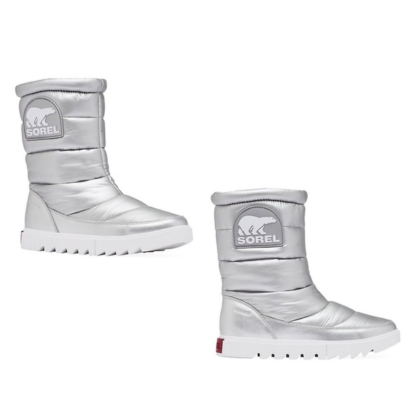 Sorel | Joan of Arctic Next Lite Mid Puffy Boot | Pure Silver 10.5 - Picture 3 of 12
